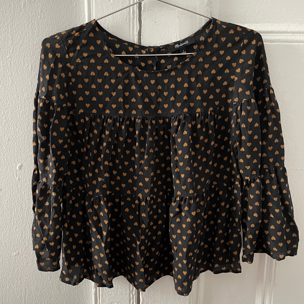 Madewell Silk Tiered Blouse